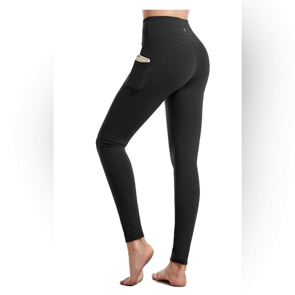 CAMBIVO Yoga Pants for Women, High Waisted Workout Leggings with Pockets XXL